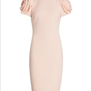 Badgley Mischka Pink Rosette Dress